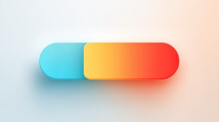 Marketing metrics engagement optimization concept. Interactive gradient toggle switch design.