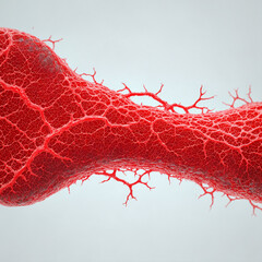 Human Foot Blood Vessel Network, Vascular Anatomy, Medical Scan, Arteries and Veins, Angiography, Circulatory System, Detailed X-ray, Biomedical Visualization