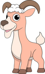 Cute Cartoon Goat for Eid al Adha and Animal Themes