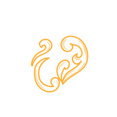 Obraz premium handdrawn vintage flourishes