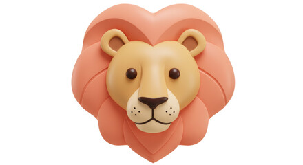 Isolated Lion Head