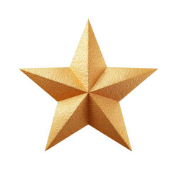 PNG Golden textured star with five points in geometric design