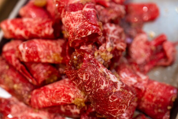 Obraz premium seasoned beef for bulgogi