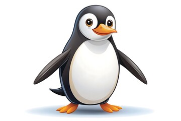 Obraz premium Cute Cartoon Penguin Illustration