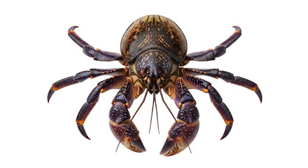 Detailed CloseUp of a Coconut Crab with Striking Coloration and Claws