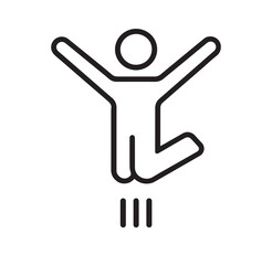  Jumping Person with Arms Up Icon