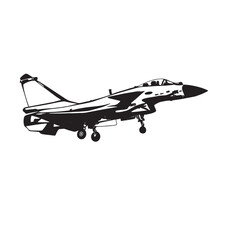 silhouette image of a fighter jet with a transparent background