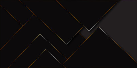 Modern black background corporate with gold lines .Modern silver grey white gold abstract geometric background with diamond shape and lines .square shapes template for business, card, flyer