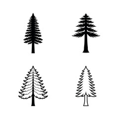 Christmas trees vector