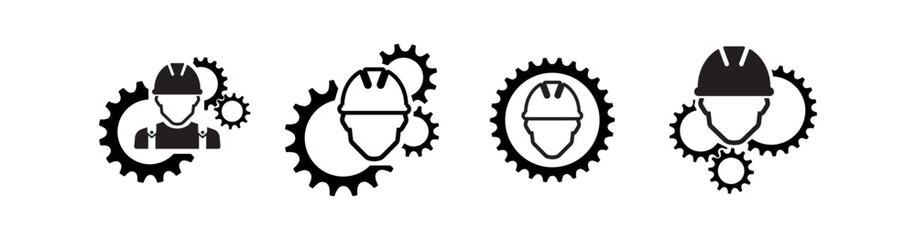 vector illustration of a construction worker	