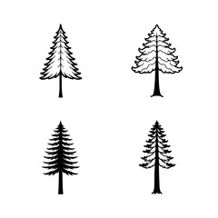 Christmas trees vector