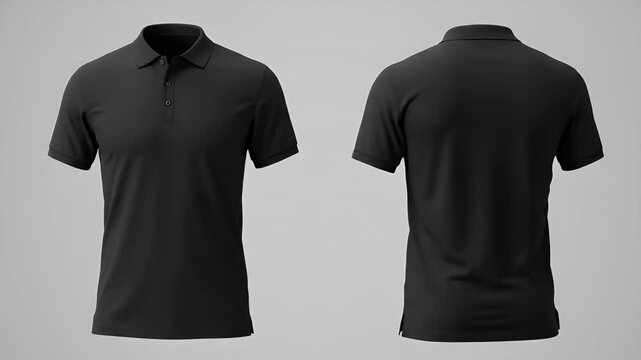 Black polo shirt mockup