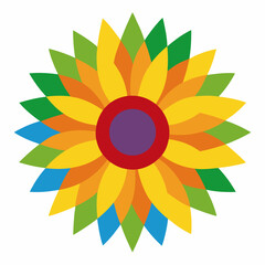 vector illustration of a sunflower