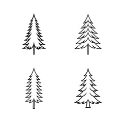christmas trees set