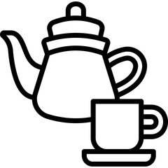 Hot Tea Line Icon