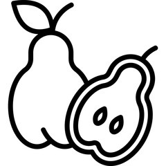 Pear Line Icon