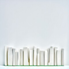 Minimalist White Cityscape Model on White Background