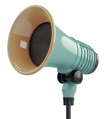 Retro megaphone , isolated on transparent background, png