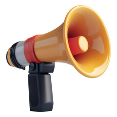 3d megaphone , isolated on transparent background, png