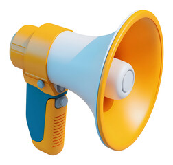 3d megaphone , isolated on transparent background, png