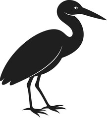 Obraz premium Heron bird silhouette elegant wading species known for its long legs and graceful posture