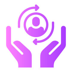 customer retention gradient icon