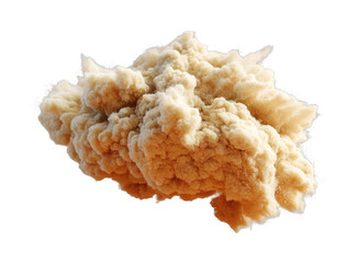 Fototapeta premium PNG Fluffy explosion of orange sand with dynamic cloud-like formations