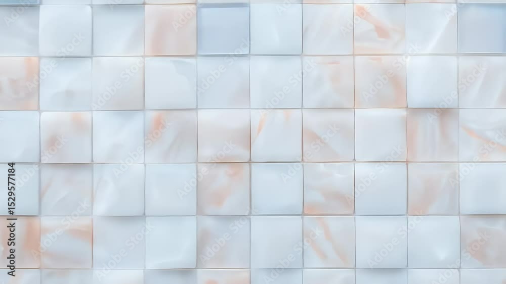 Poster abstract three dimensional white cube tile pattern background with geometric design and seamless tex