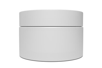 Plastic Cream Jar Cosmetic Mockup  isolated on white background