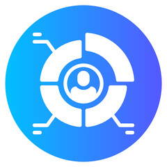 customer segment gradient icon