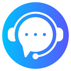 customer service gradient icon