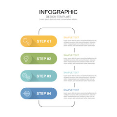 Infographic 4 options design elements for your business data. Vector Illustration.