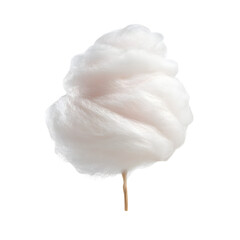 white cotton candy isolated on white background