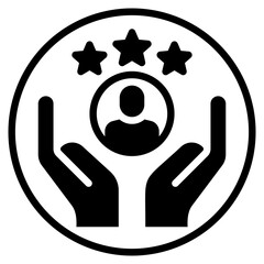 customer loyalty glyph icon