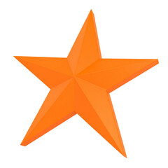 Obraz premium Bright orange star decoration with geometric design