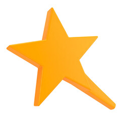 Bright orange star shape, perfect for decoration or design elements