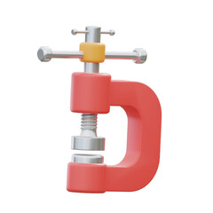 black and red 3d icon Clamp