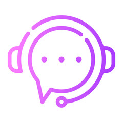 customer service gradient icon