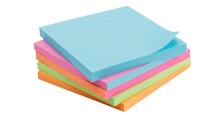 Isolated Pile of Sticky Notes