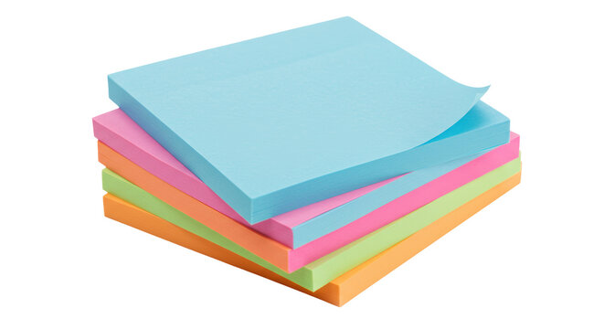 Isolated Pile of Sticky Notes