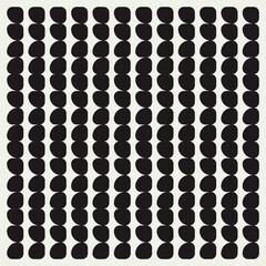 Mid century modern geometric pattern in black and white. Repeated and decorative design that can be used for packaging, decorating, interior design, wallpapers, and more.
