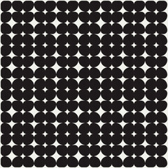 Mid century modern floral geometric pattern in black and white. Graphical illustration for a unique textiles and home décor.