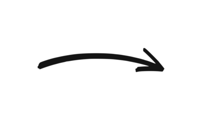 Arrow, white, doodle, scribble, marker in a hand-drawn style. PNG with transparent background, perfect for notes, sketch overlays, creative design. Great PNG asset for Overlay effects