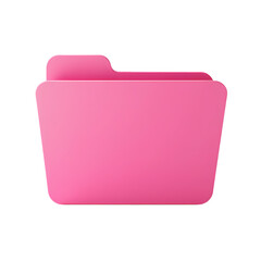 Isolated pink folder icon digital storage isolated on transparent background