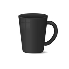 3D coffee mug mockup vector. Blank white teacup PNG, realistic ceramic style with shadow. Perfect for cafe branding, drink illustration, or food and beverage template.

