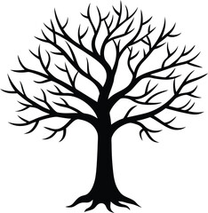 Obraz premium Silhouette of Tree Branch Above . Nature Element for Outdoor Concept and Peaceful Scene Vector