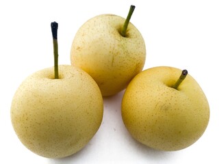 Pear fruit isolated on white background