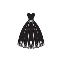 black dress isolated on white