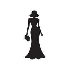 vector illustration of a woman in modeling 