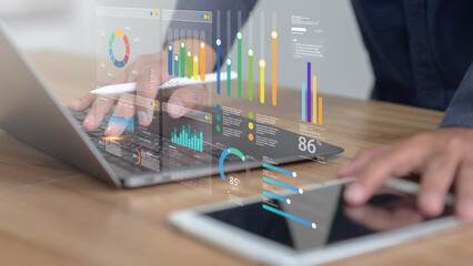 Marketing analysis leverages AI-driven insight, client behaviour, and web statistic data to optimise advertising strategy, enhance e-business performance, and achieve financial target growth